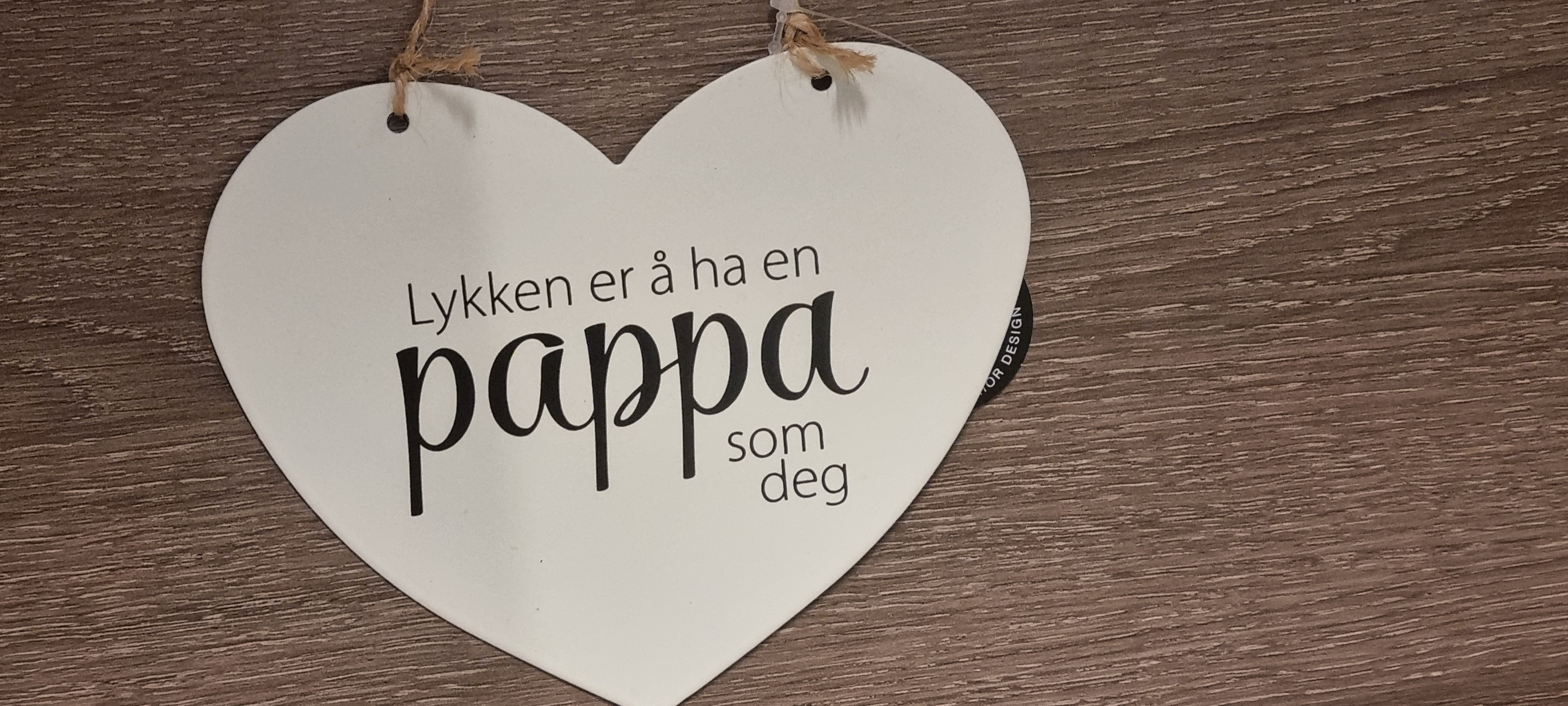 Skilt hjerte pappa